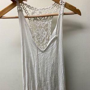 White open back dress